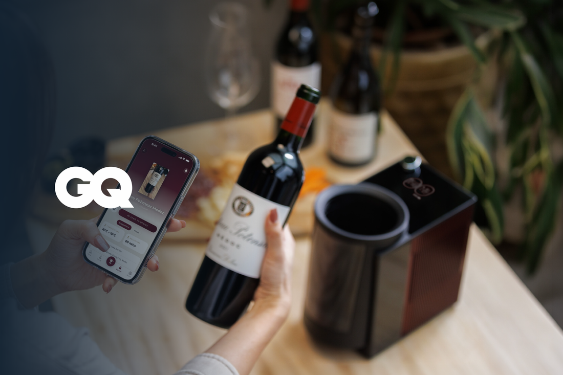 GQ | 葡萄酒「適飲溫度」為什麼很重要？AI 侍酒師、智慧酒具掀起居家品飲時代，VIVANT AI 溫控酒具與 app 一次看！